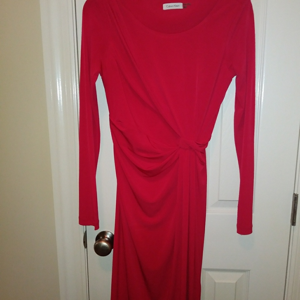 Red Calvin Klein Dress Sz 2
